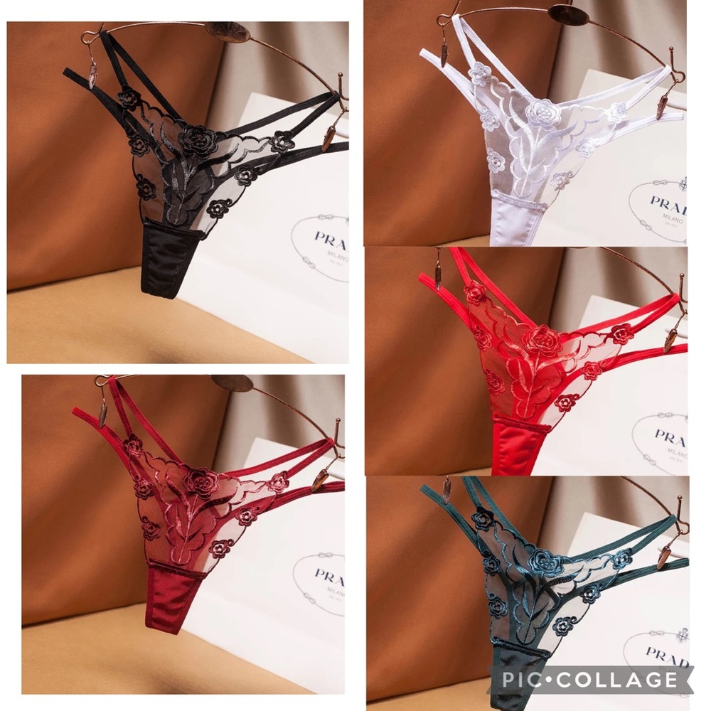 ❤️‍🔥Sexy Lace V-string Thong/Panty Set of 5-Small
